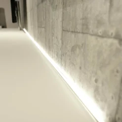 Spectral Smart Furniture Wohnwände & Tv-Lowboards|Wohnwand Scala Glasoberfläche Snow Weiß Satiniert Stofffront SF Silber Mit Soundsystem Und Beleuchtung