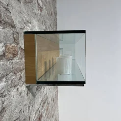 Hülsta Wohnwände & Tv-Lowboards|Wohnwand Scalic Lack Weiß Natureiche Lowboard Hängeelement Glas-Hängeelement