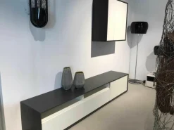 Hülsta Wohnwände & Tv-Lowboards|Wohnwand Scopia Holz Lackiert Weiß Grau