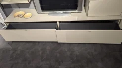 Venjakob Wohnwände & Tv-Lowboards|Wohnwand Sentino Lack Sand Matt Grau Absetzung Spaltholz Nussbaum Geölt Mit Beleuchtung Und Fernbedinung