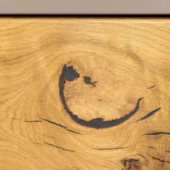 Wöstmann Wohnwände & Tv-Lowboards|Wohnwand Sineo Europäische Wildeiche Bohleneiche Gebürstet Mit Beleuchtung Und Mattglas-Akzent