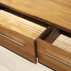 Riva1920 Wohnwände & Tv-Lowboards|Wohnwand Sipario Nussbaum Geölt mit Kabeldurchlass