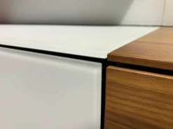 Kettnaker Wohnwände & Tv-Lowboards|Wohnwand Soma Korpus Innen Lack Matt Graphit Korpus Außen Nussbaum mit Beleuchtung