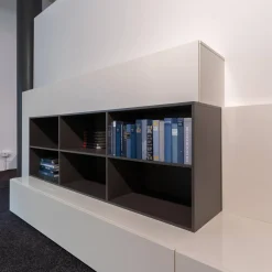 Lema Wohnwände & Tv-Lowboards|Wohnwand T30 Holz Lackiert 405 Latte Scocca 200 Glänzend Weiß 1107/1708