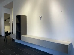 Interlübke Wohnwände & Tv-Lowboards|Wohnwand Tavi Lack M 23 Muschel Grau Mit Eiche D83 Achat Schwarz