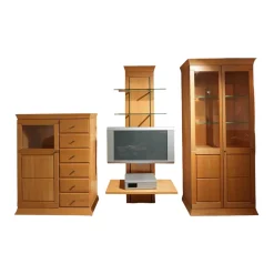 Wöstmann Wohnwände & Tv-Lowboards|Wohnwand Tessin Buche Massiv Mit Beleuchtung Und Flachtrafo