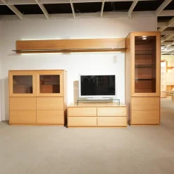 Wöstmann Wohnwände & Tv-Lowboards|Wohnwand Tessin Buche Massiv Inklusive Beleuchtung Mit Funkfernbedienung