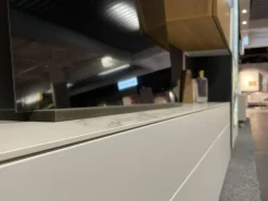 Hülsta Wohnwände & Tv-Lowboards|Wohnwand Tetrim A Korpus Und Front Lack Reinweiß Weiß Und Eiche Natur Rahmen Silberfarbig Mit LED Beleuchtung