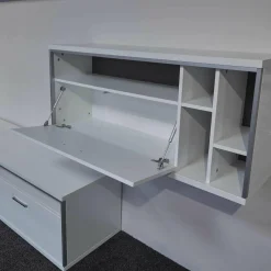 MCA Wohnwände & Tv-Lowboards|Wohnwand Trento Weiß Hochglanz mit LED Power Spot