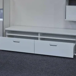 MCA Wohnwände & Tv-Lowboards|Wohnwand Trento Weiß Hochglanz mit LED Power Spot