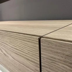 Presotto Wohnwände & Tv-Lowboards|Wohnwand Untergestell Furniert Rovere Avana Gestellfuß Antracite Lackiert