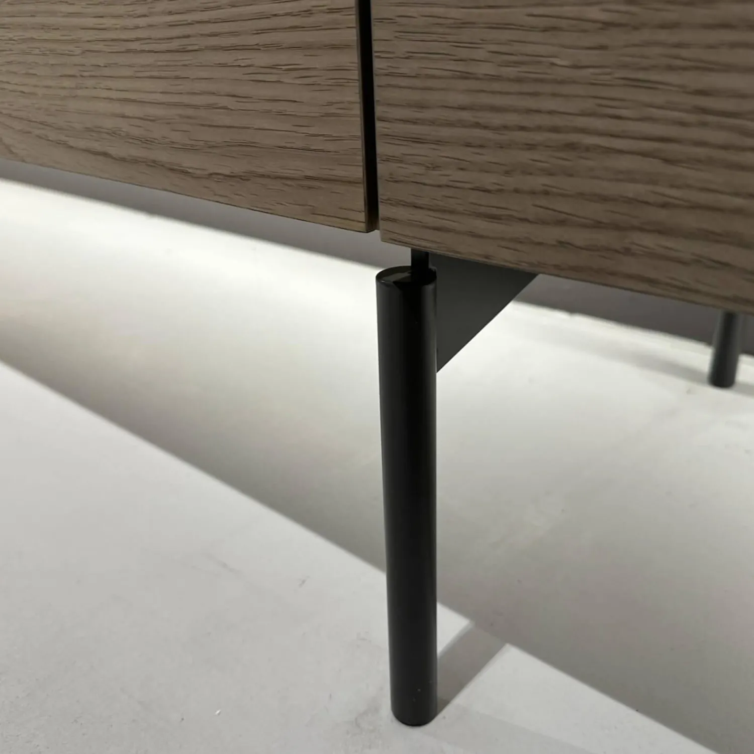 Presotto Wohnwände & Tv-Lowboards|Wohnwand Untergestell Furniert Rovere Avana Gestellfuß Antracite Lackiert