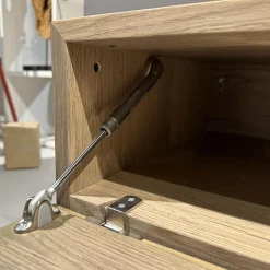 Presotto Wohnwände & Tv-Lowboards|Wohnwand Untergestell Furniert Rovere Avana Gestellfuß Antracite Lackiert