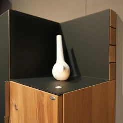 Voglauer Wohnwände & Tv-Lowboards|Wohnwand Valpin Eiche Altholz Braun Akzent Colorglas