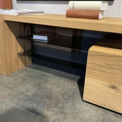 Voglauer Wohnwände & Tv-Lowboards|Wohnwand V-Alpin Eiche Altholz Glas Anthrazit