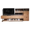 Voglauer Wohnwände & Tv-Lowboards|Wohnwand Vcuben Living Set Wildeiche Rustico Schwarz Inklusive LED-Beleuchtung