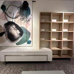 Bert Plantagie Wohnwände & Tv-Lowboards|Wohnwand Vision Eiche Weiß Geölt Tv-Board Weiß Lackiert Füße Metall Ohne Bild