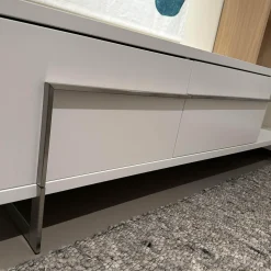 Bert Plantagie Wohnwände & Tv-Lowboards|Wohnwand Vision Eiche Weiß Geölt Tv-Board Weiß Lackiert Füße Metall Ohne Bild