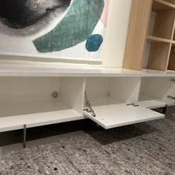 Bert Plantagie Wohnwände & Tv-Lowboards|Wohnwand Vision Eiche Weiß Geölt Tv-Board Weiß Lackiert Füße Metall Ohne Bild