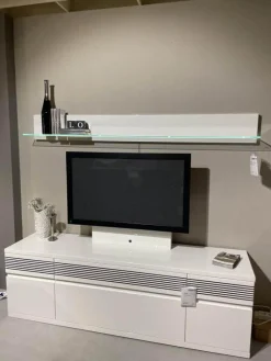 Rietberger Möbelwerke Wohnwände & Tv-Lowboards|Wohnwand Vision Lack Weiß Inklusive TV-Halterung und Wandboard