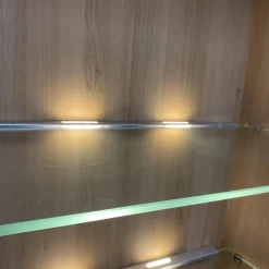 Schröder Franz Wohnwände & Tv-Lowboards|Wohnwand Vivendi Lack Weiß Matt Und Holz Asteiche Mit Glasböden Inklusive Beleuchtung