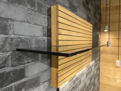 WK Wohnen Wohnwände & Tv-Lowboards|Wohnwand WK 490 Baristo Asteiche Massiv Naturbelassen Geölt Front Rillenoptik Mit LED Beleuchtung