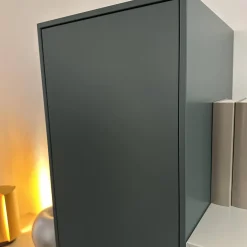 WK Wohnen Wohnwände & Tv-Lowboards|Wohnwand WK 419 Intono Lack 494 Matt Canagrau Und 433 Matt Blaugrün Mit Beleuchtung