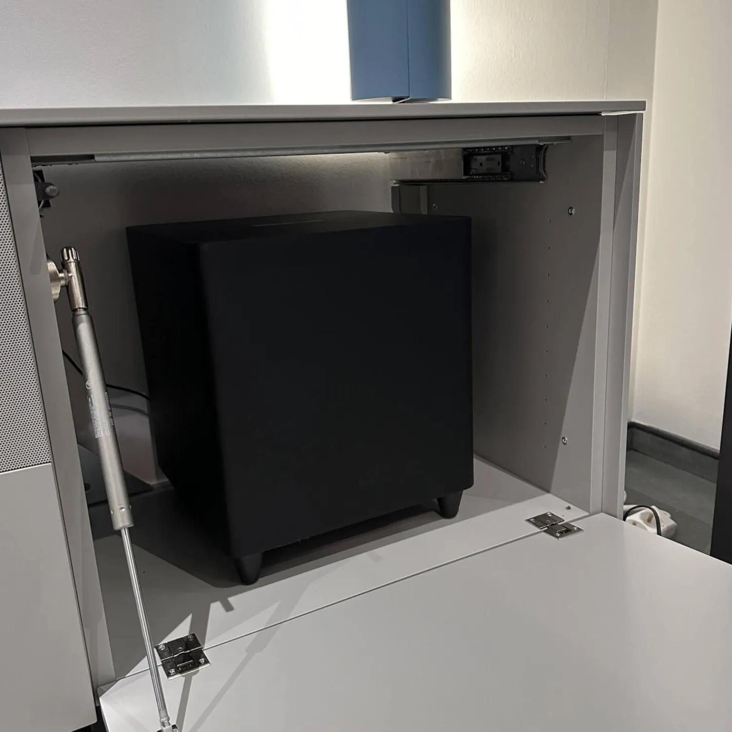 WK Wohnen Wohnwände & Tv-Lowboards|Wohnwand WK 419 Intono Lack 494 Matt Canagrau Und 433 Matt Blaugrün Mit Beleuchtung