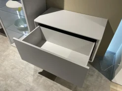 WK Wohnen Wohnwände & Tv-Lowboards|Wohnwand WK 418 Zola Glattlack Steingrau 407 Inklusive Beleuchtung Ohne TV