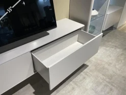 WK Wohnen Wohnwände & Tv-Lowboards|Wohnwand WK 418 Zola Glattlack Steingrau 407 Inklusive Beleuchtung Ohne TV