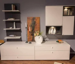 Venjakob Wohnwände & Tv-Lowboards|Wohnwand X1 Kombi X150-3736L Lack Schiefergrau Matt