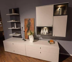 Venjakob Wohnwände & Tv-Lowboards|Wohnwand X1 Kombi X150-3736L Lack Schiefergrau Matt