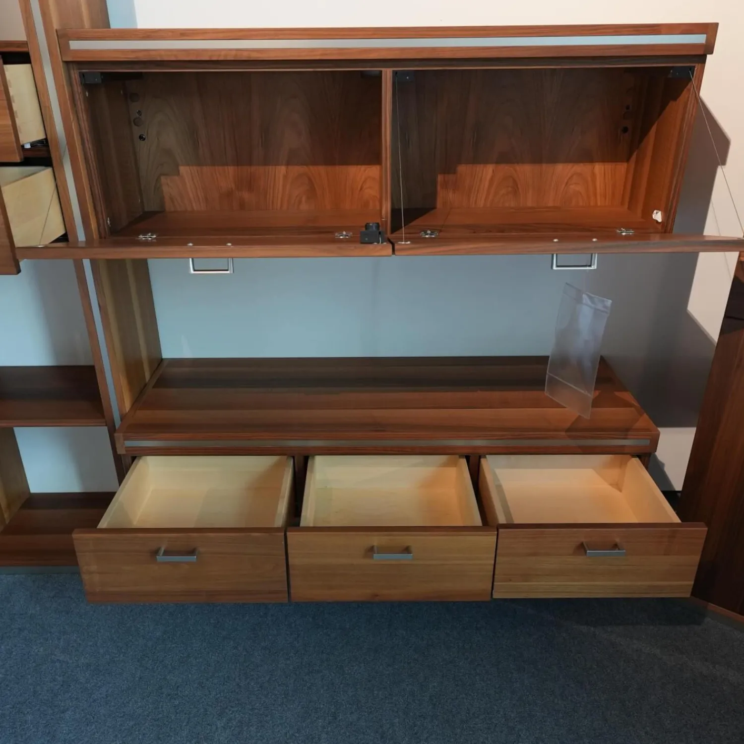 Baur Wohnwände & Tv-Lowboards|Wohnwand Xeno Nussbaum Massiv