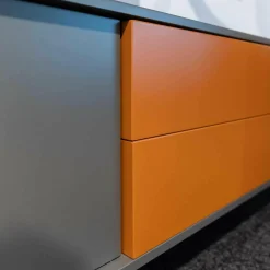 San Giacomo Wohnwände & Tv-Lowboards|Wohnwandgestaltung San Lampo Matt Lack Anthrazit Braun