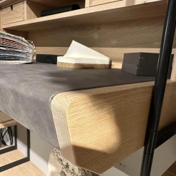 Anrei Wohnwände & Tv-Lowboards|Wohnwandkombination Lina Eiche Massiv Gebürstet Weiß Geölt Glas Matt Salbei Mit Schreibplatz