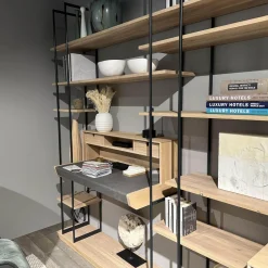 Anrei Wohnwände & Tv-Lowboards|Wohnwandkombination Lina Eiche Massiv Gebürstet Weiß Geölt Glas Matt Salbei Mit Schreibplatz